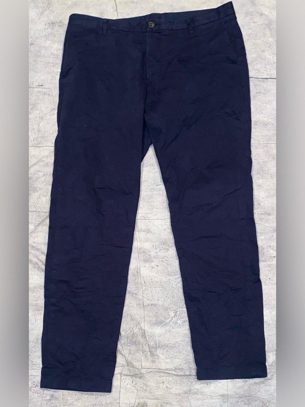 Proper Cloth Modena Navy Soft Touch Stretch Twill Pants Trousers Slacks Chino 36